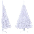Kunstkerstboom Met Standaard Half 150 Cm Pvc Wit