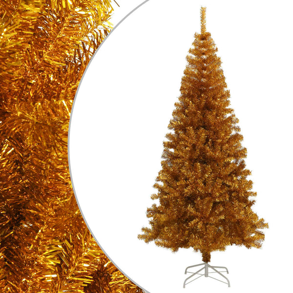 Kunstkerstboom Met Standaard 150 Cm Pet Kleurig Goud