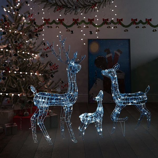 Kerstversiering Rendierfamilie 300 Led's Acryl