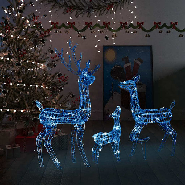Kerstversiering Rendierfamilie 300 Led's Acryl