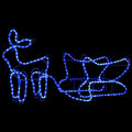 Kerstdecoratie Rendier En Slee 252 Led's Blauw