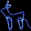 Buitenkerstversiering Rendier En Slee 576 Led's Blauw