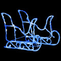 Kerstversiering Rendieren En Slee 160 Led's 130 Cm Acryl Blauw
