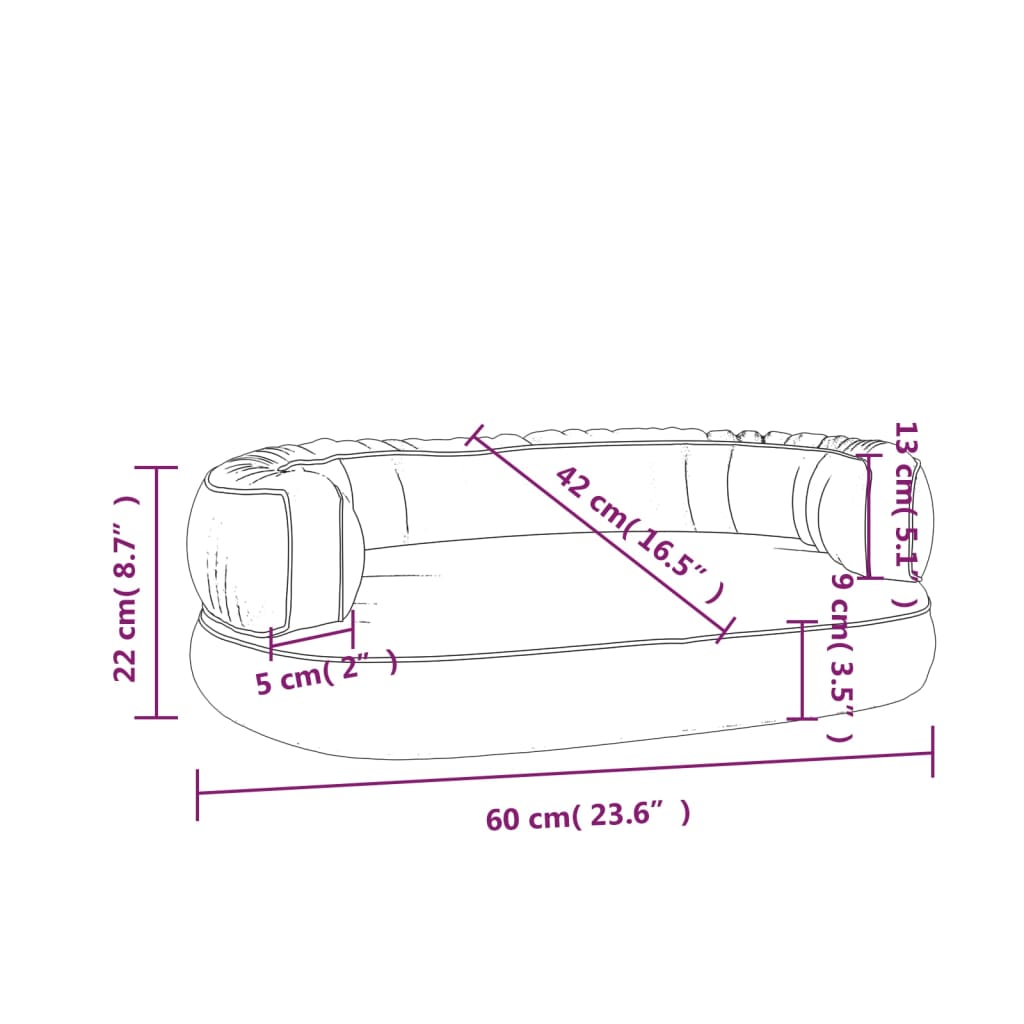 Hondenmand Ergonomisch Schuim Kunstleer