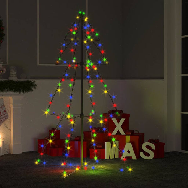 Kegelkerstboom 160 Led's Binnen En Buiten 78X120 Cm Multikleur