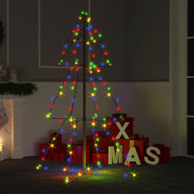 Kegelkerstboom 160 Led's Binnen En Buiten 78X120 Cm Multikleur