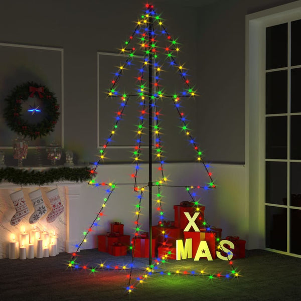 Kegelkerstboom 160 Led's Binnen En Buiten 78X120 Cm Multikleur
