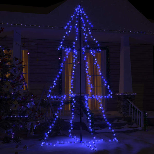 Kegelkerstboom 160 Led's Binnen En Buiten 78X120 Cm Blauw