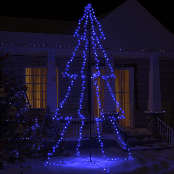 Kegelkerstboom 160 Led's Binnen En Buiten 78X120 Cm Blauw