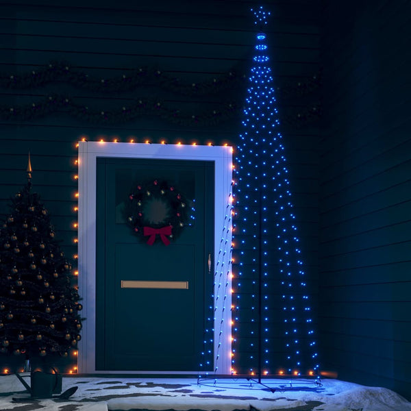 Kegelkerstboom 752 E Led's 160X500 Cm Blauw