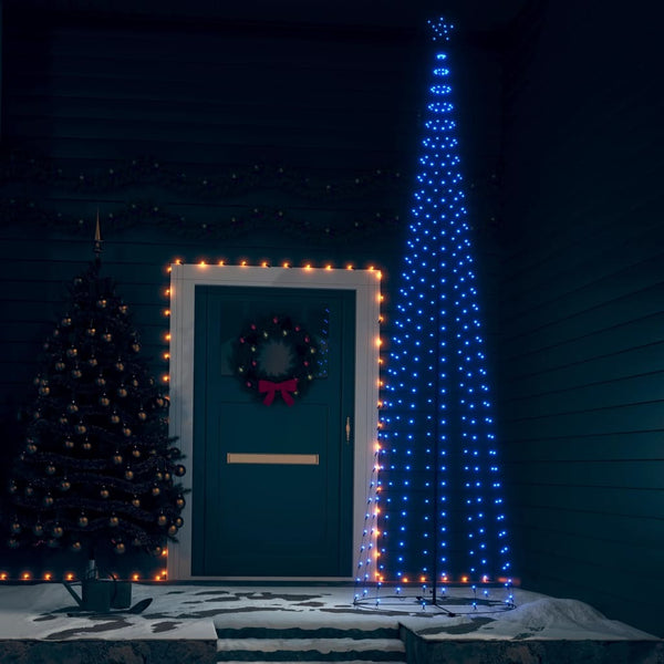 Kegelkerstboom 752 E Led's 160X500 Cm Blauw