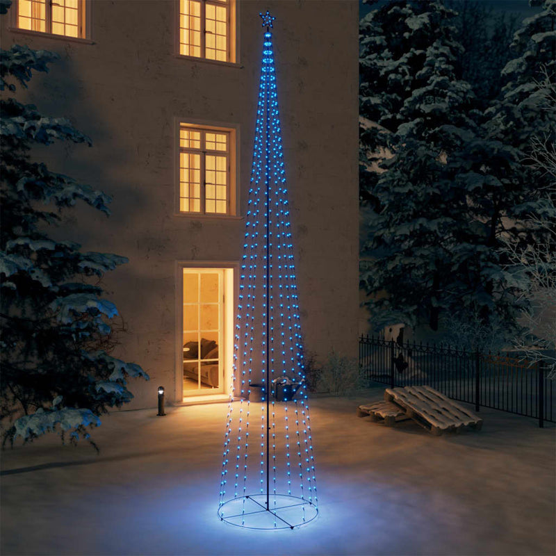 Kegelkerstboom 752 E Led's 160X500 Cm Blauw