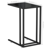 Computer Bijzettafel 50X35X65 Cm Gehard Glas