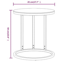 Bijzettafel 45 Cm Gehard Glas Kleurig En