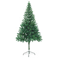 Kunstkerstboom Met Verlichting En Kerstballen 546 Takken 180 Cm Groen En Rood