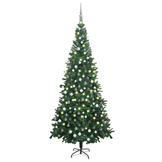 Kunstkerstboom Met Verlichting En Kerstballen L 240 Cm