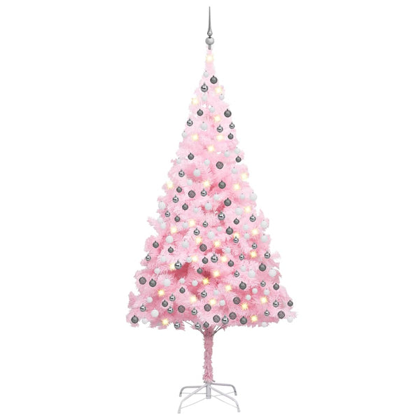 Kunstkerstboom Met Verlichting En Kerstballen 150 Cm Pvc