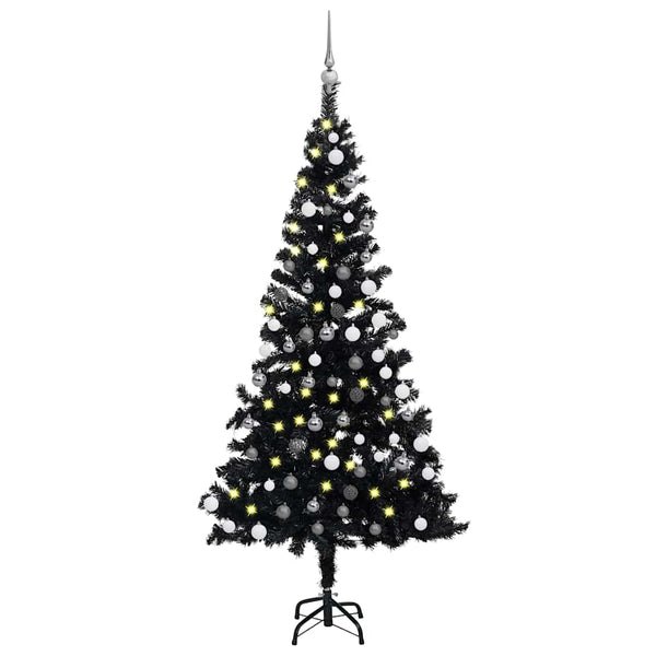 Kunstkerstboom Met Verlichting En Kerstballen 150 Cm Pvc