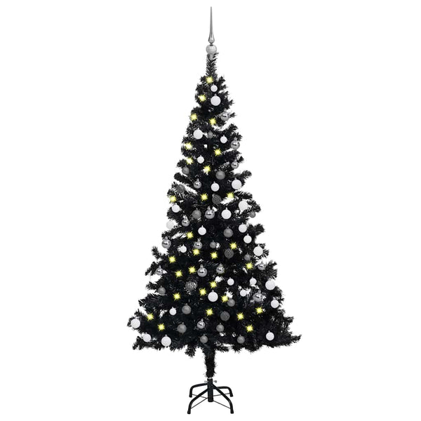 Kunstkerstboom Met Verlichting En Kerstballen 150 Cm Pvc
