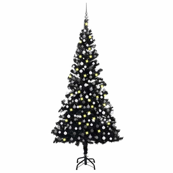 Kunstkerstboom Met Verlichting En Kerstballen 150 Cm Pvc
