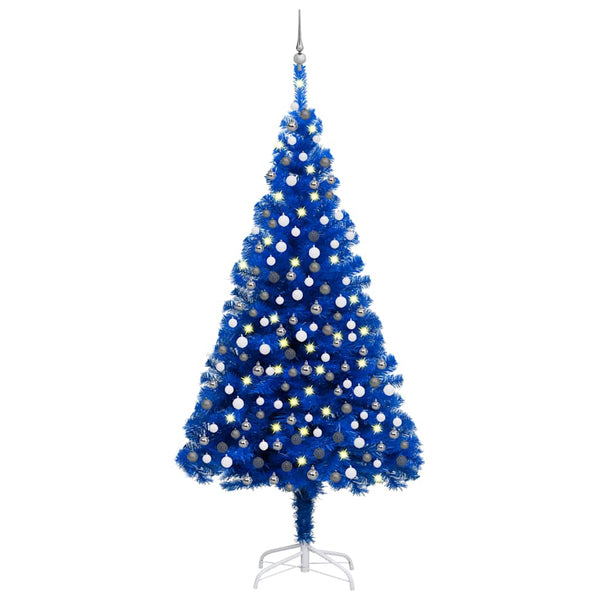 Kunstkerstboom Met Verlichting En Kerstballen 150 Cm Pvc