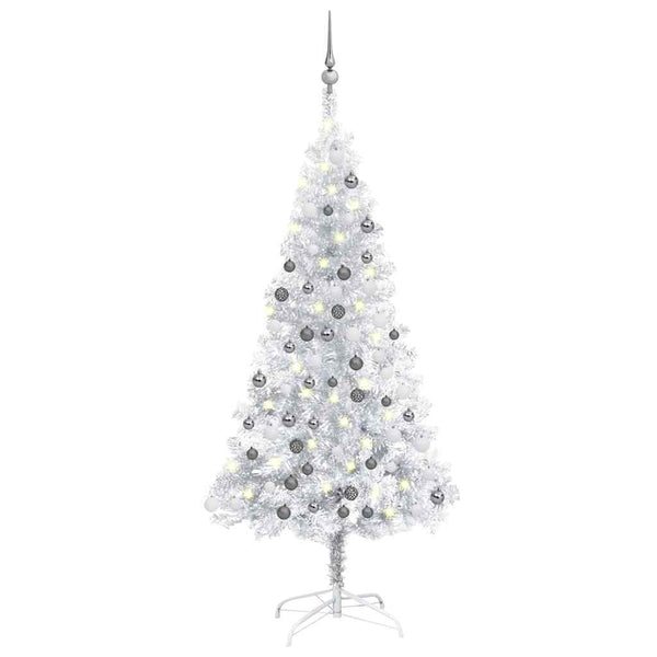 Kunstkerstboom Met Verlichting En Kerstballen 150 Cm Pvc