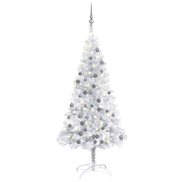 Kunstkerstboom Met Verlichting En Kerstballen 150 Cm Pvc