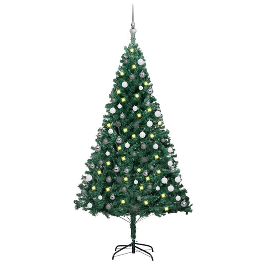 Kunstkerstboom Met Verlichting En Kerstballen Pvc