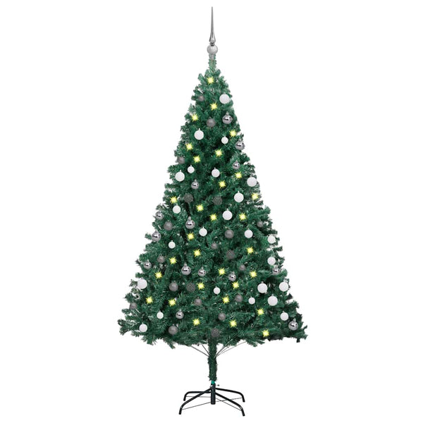 Kunstkerstboom Met Verlichting En Kerstballen Pvc