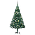 Kunstkerstboom Met Verlichting En Kerstballen Pvc