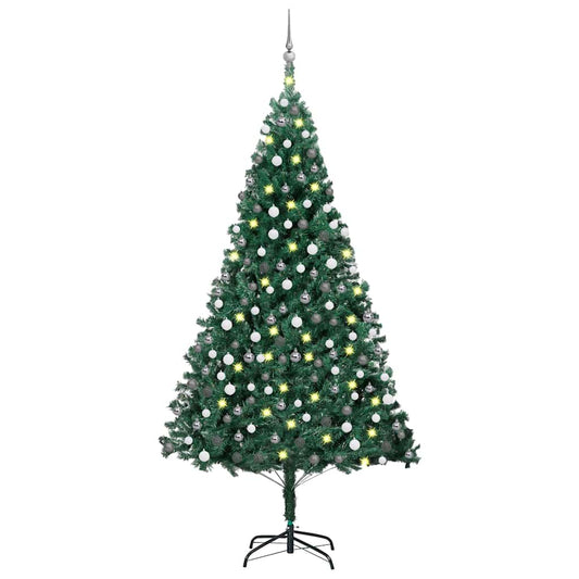 Kunstkerstboom Met Verlichting En Kerstballen Pvc