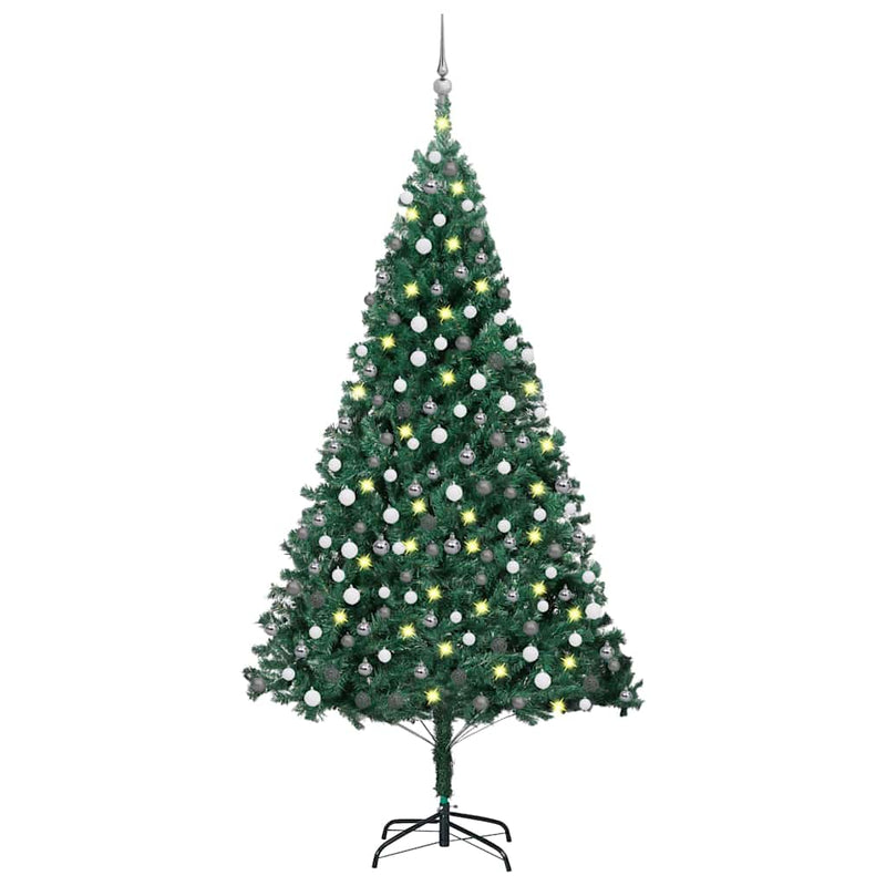 Kunstkerstboom Met Verlichting En Kerstballen Pvc