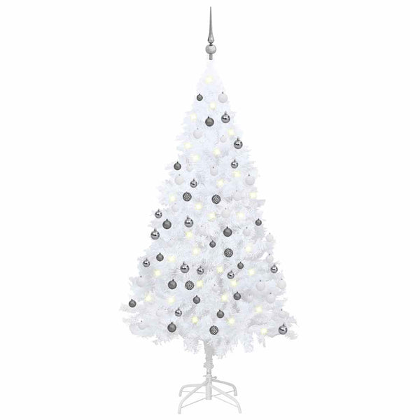 Kunstkerstboom Met Verlichting En Kerstballen Pvc