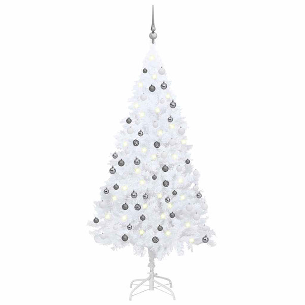 Kunstkerstboom Met Verlichting En Kerstballen Pvc