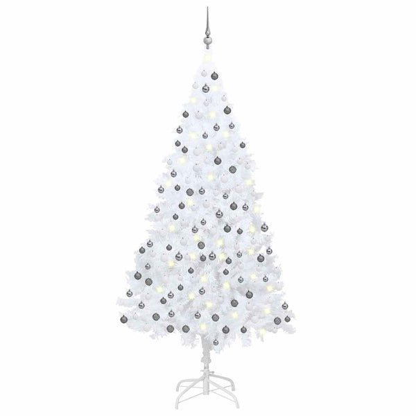 Kunstkerstboom Met Verlichting En Kerstballen Pvc