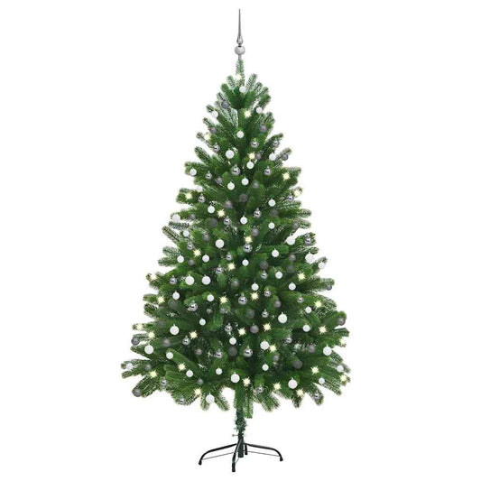 Kunstkerstboom Met Verlichting En Kerstballen 210 Cm Groen