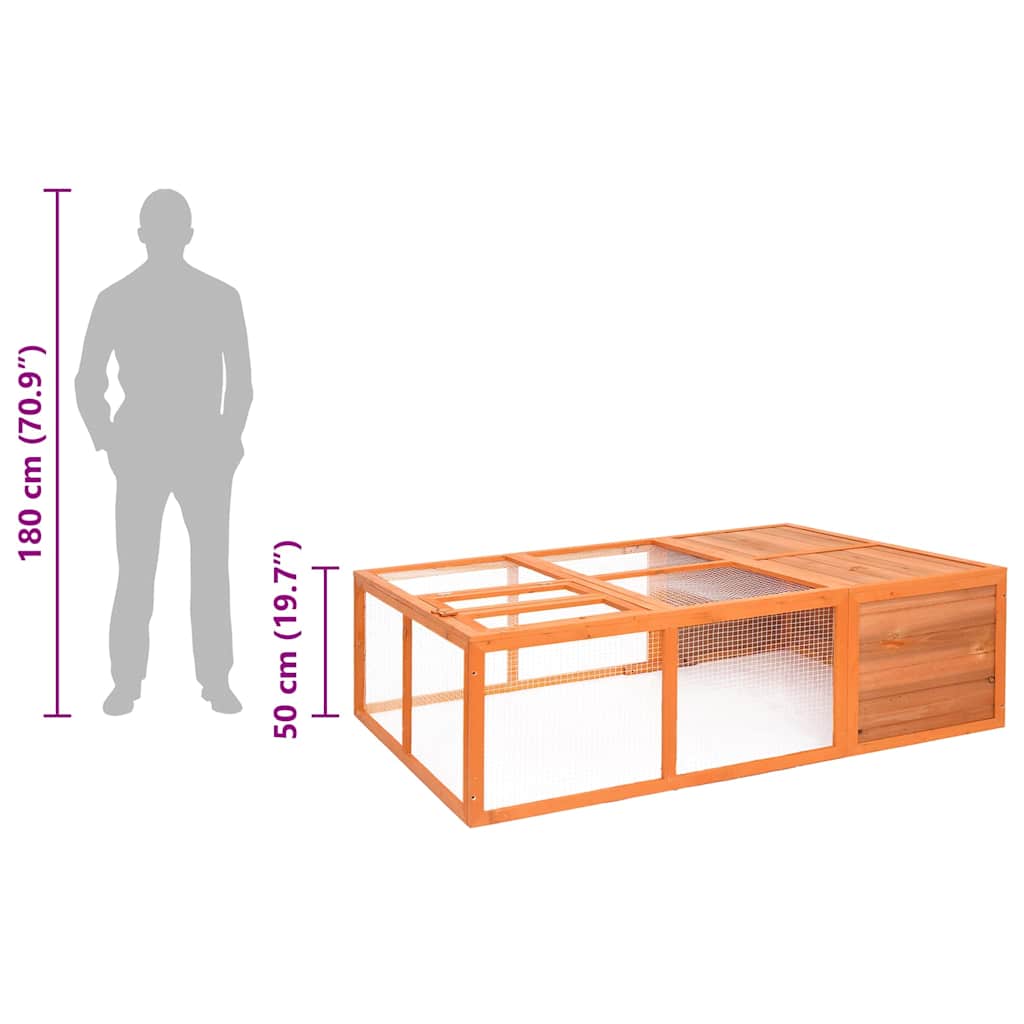 Dierenhok Voor Buiten 150X100X50 Cm Massief Vurenhout