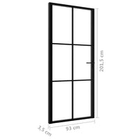 Binnendeur 93X201,5 Cm Esg-Glas En Aluminium