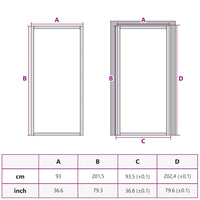 Binnendeur 93X201,5 Cm Esg-Glas En Aluminium