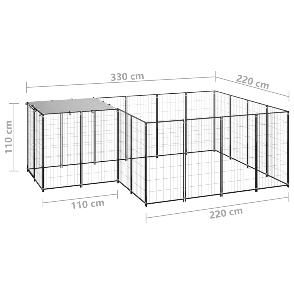 Hondenkennel 6,05 M² Staal