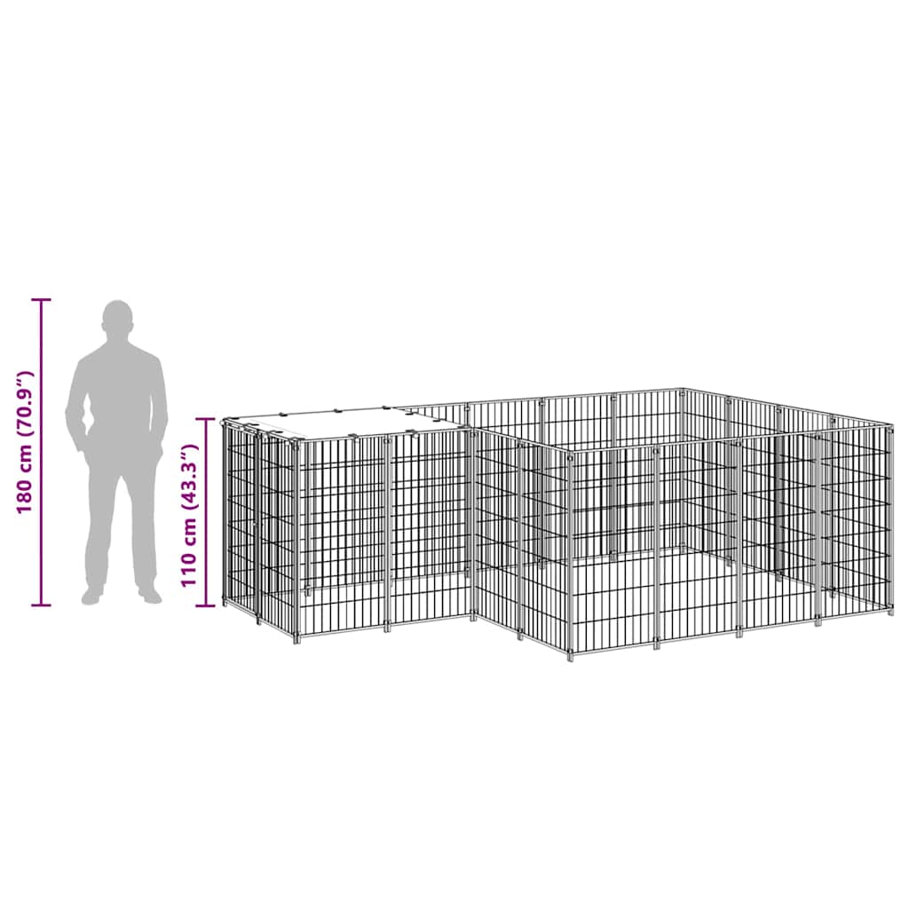 Hondenkennel 6,05 M² Staal