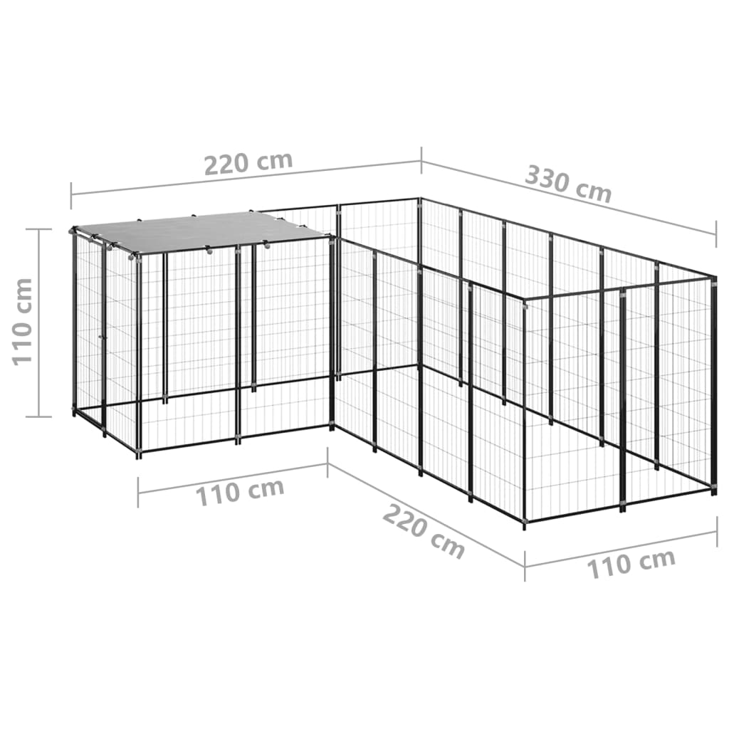 Hondenkennel 4,84 M² Staal