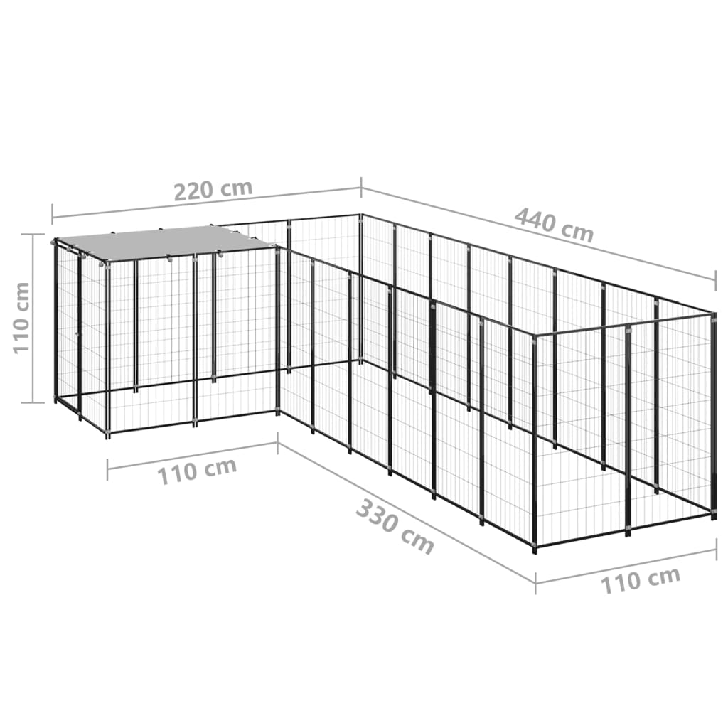 Hondenkennel 6,05 M² Staal