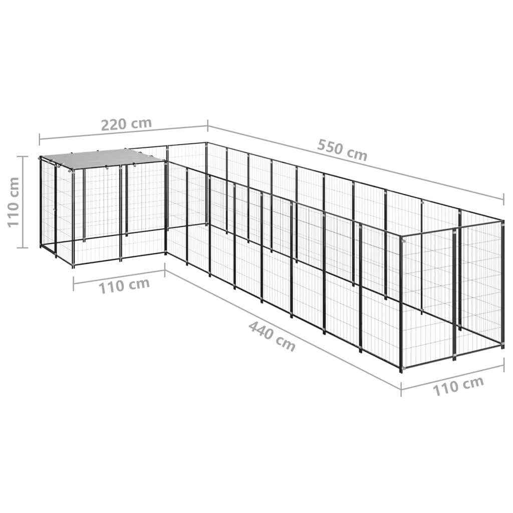 Hondenkennel 7,26 M² Staal
