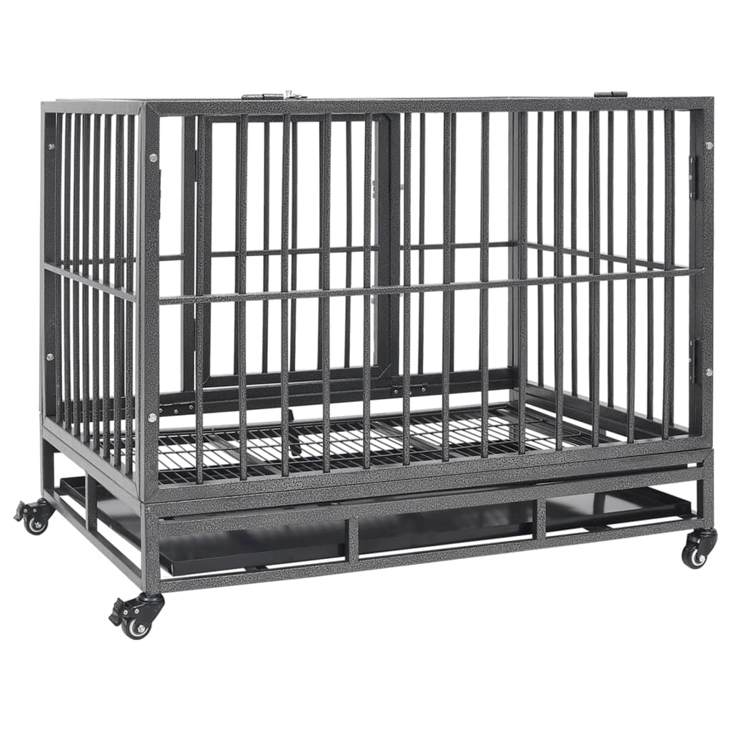 Hondenbench Met Wielen Staal