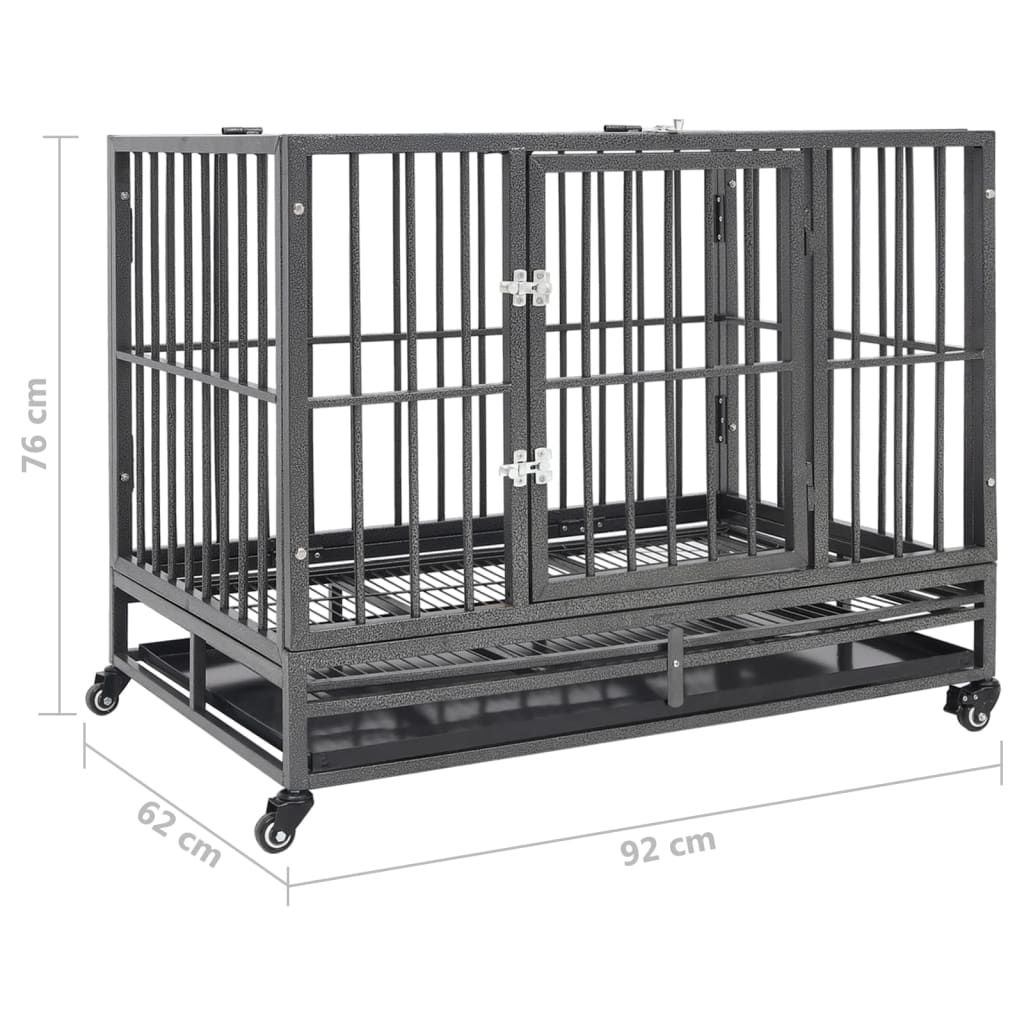 Hondenbench Met Wielen Staal