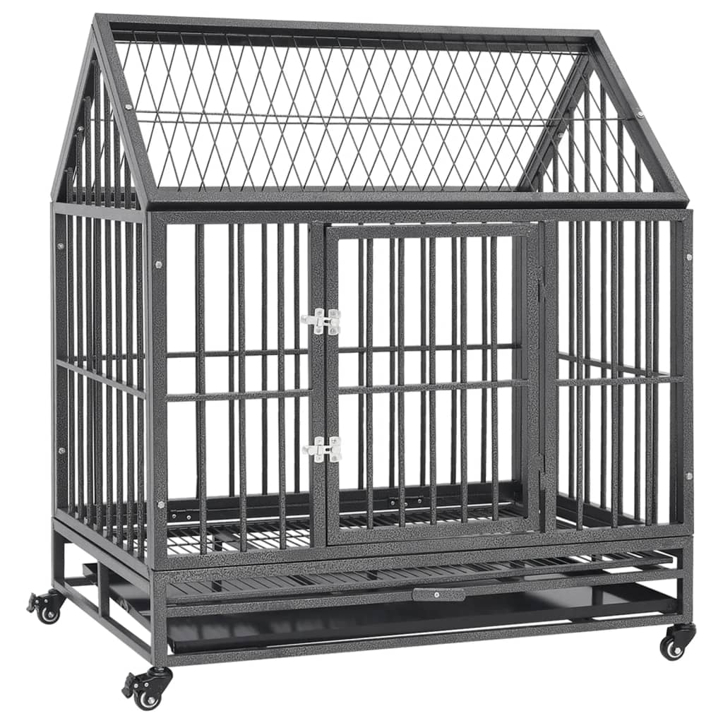 Hondenbench Met Wielen En Dak Staal
