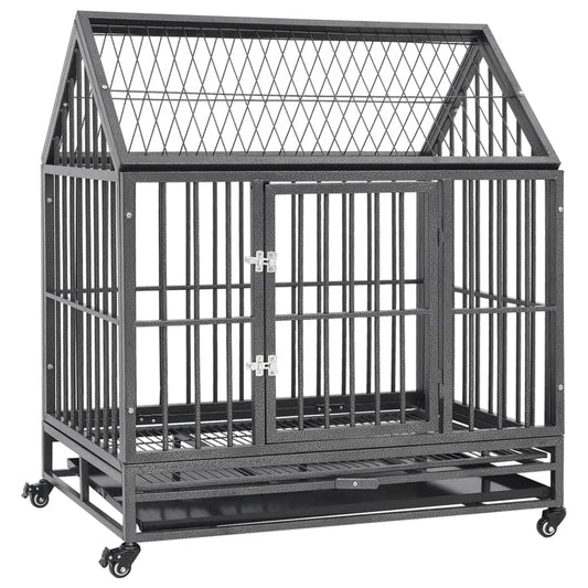 Hondenbench Met Wielen En Dak Staal