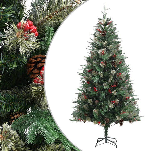 Kerstboom Met Dennenappels 120 Cm Pvc En Pe Groen