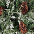 Kerstboom Met Dennenappels 120 Cm Pvc En Pe Groen En Wit Lichtgrijs